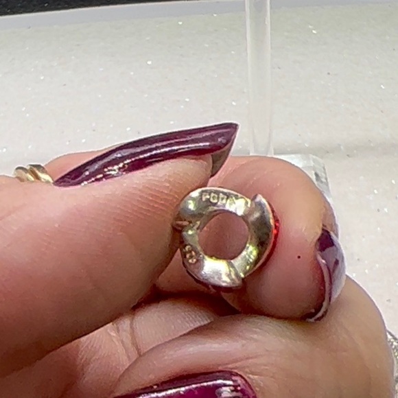 Vintage ❤️ Enameled Heart Earrings & Red Rhinestone ❤️PGDA 925 Charm & Bracelet - Picture 3 of 6